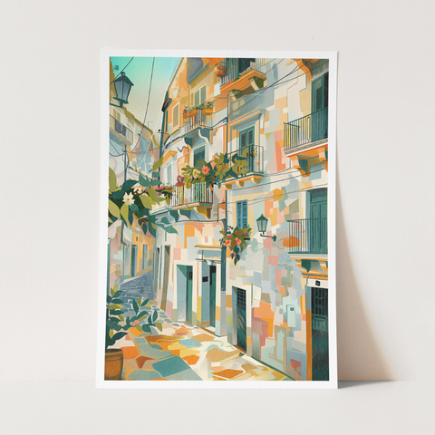Stampa Talia - Affacci - Illustrazione 21 x 29,7