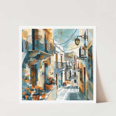 Stampa Talia - Basole - Illustrazione 21 x 21
