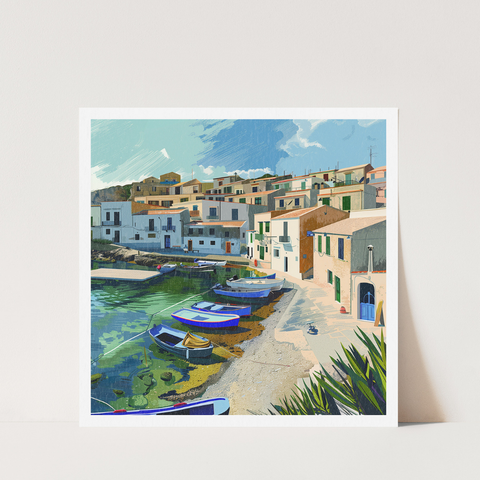 Stampa Talia - Frazione - Illustrazione 21 x 21