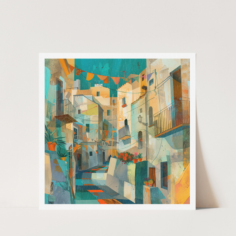Stampa Talia - Domenica - Illustrazione 21 x 21