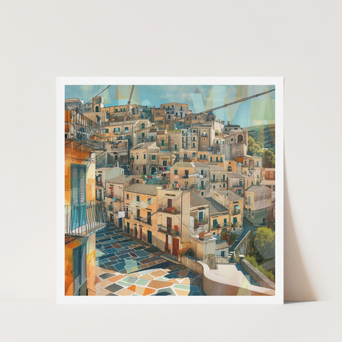 Stampa Talia - Cento Scale - Illustrazione 21 x 21