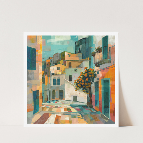 Stampa Talia - Oasi - Illustrazione 21 x 21