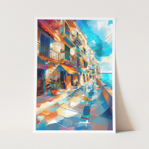 Stampa Talia - Lato Mare - Illustrazione 21 x 29,7