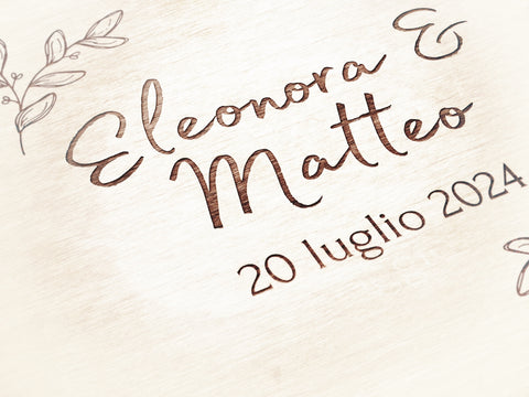 Calamite personalizzate in legno - Segnaposto o Bomboniere per Cerimonie
