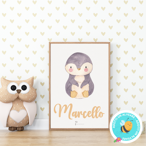 Poster Nome - Pinguino