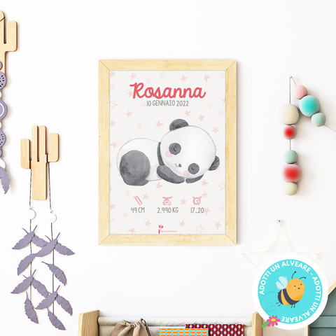 Poster Nascita - Panda