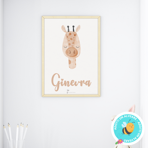 Poster Nome - Giraffa