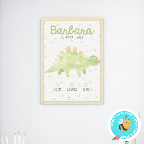 Poster Nascita - Dinosauro