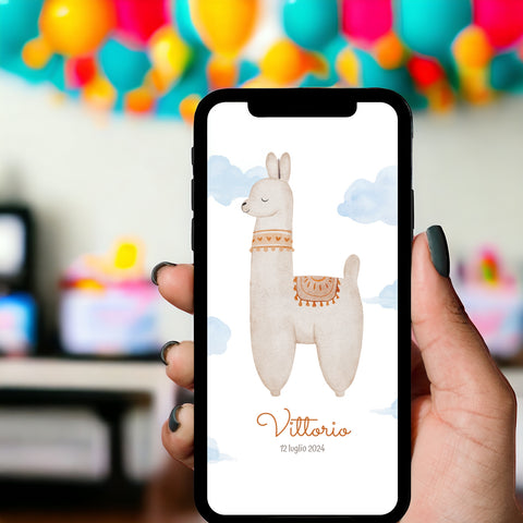Invito digitale personalizzato per Battesimo, Compleanno