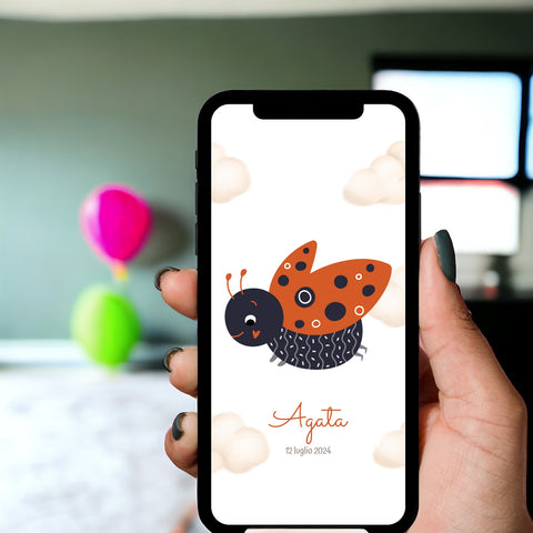 Invito digitale personalizzato per Battesimo, Compleanno