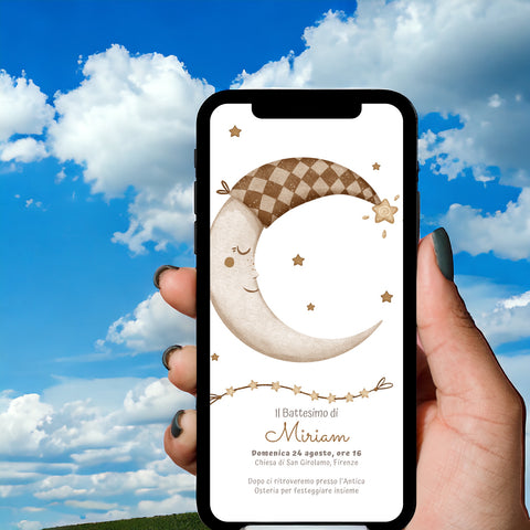 Invito digitale personalizzato per Battesimo, Compleanno