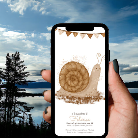 Invito digitale personalizzato per Battesimo, Compleanno