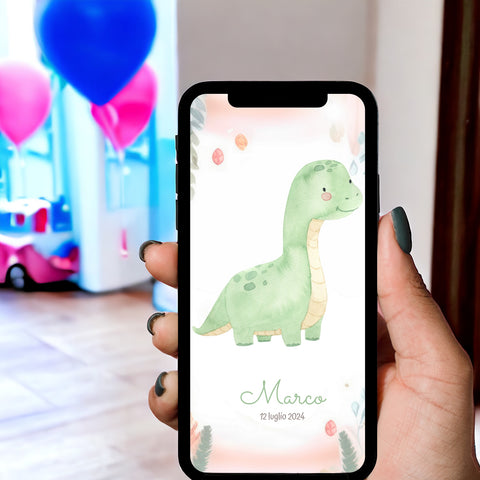 Invito digitale personalizzato per Battesimo, Compleanno