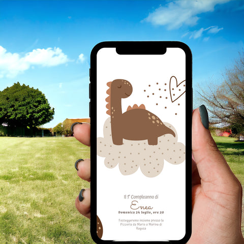Invito digitale personalizzato per Battesimo, Compleanno