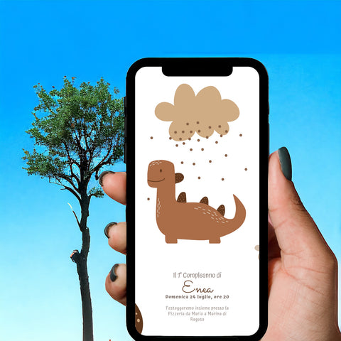 Invito digitale personalizzato per Battesimo, Compleanno