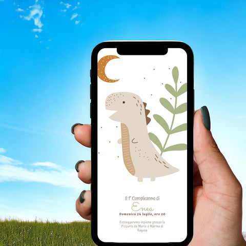 Invito digitale personalizzato per Battesimo, Compleanno