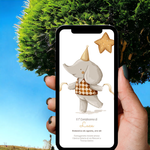 Invito digitale personalizzato per Battesimo, Compleanno