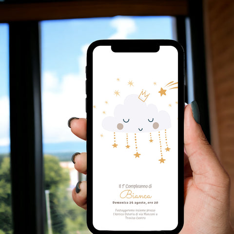 Invito digitale personalizzato per Battesimo, Compleanno