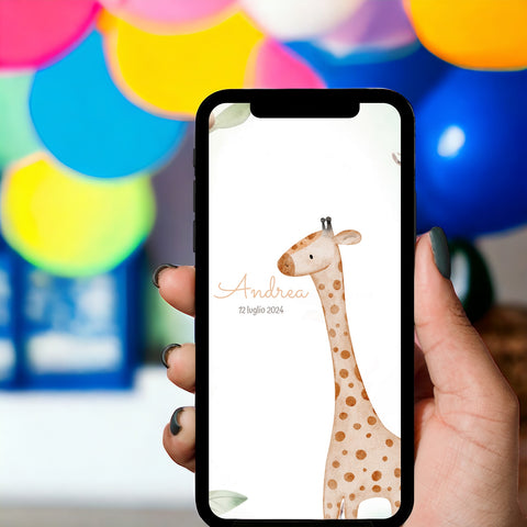 Invito digitale personalizzato per Battesimo, Compleanno