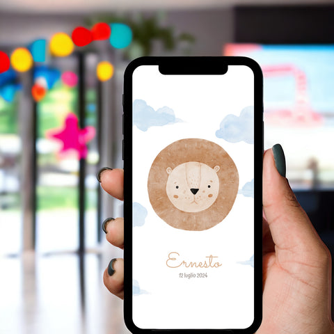 Invito digitale personalizzato per Battesimo, Compleanno