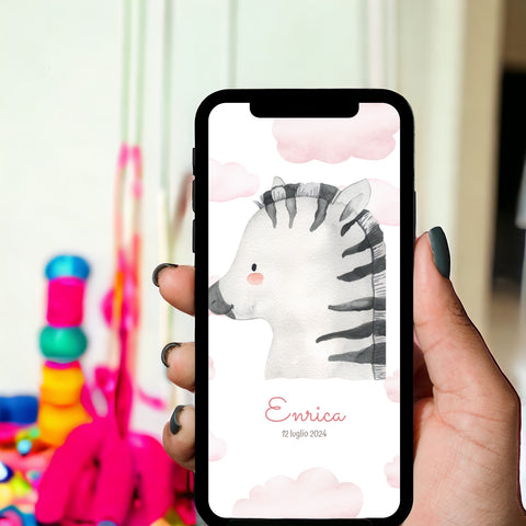 Invito digitale personalizzato per Battesimo, Compleanno
