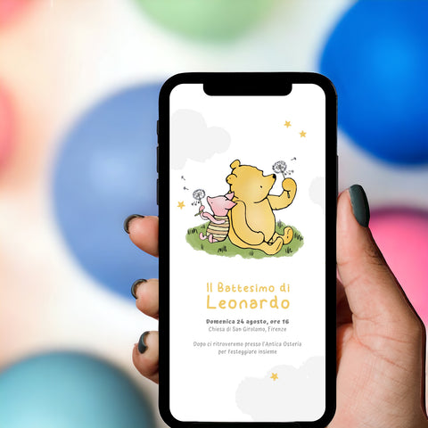 Invito digitale personalizzato per Battesimo, Compleanno