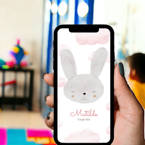 Invito digitale personalizzato per Battesimo, Compleanno