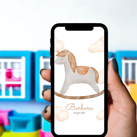 Invito digitale personalizzato per Battesimo, Compleanno