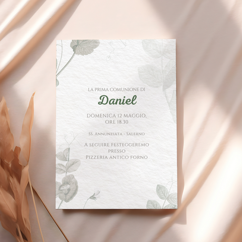 Invito personalizzato per Prima Comunione, Cresima, Laurea