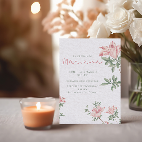 Invito personalizzato per Prima Comunione, Cresima, Laurea