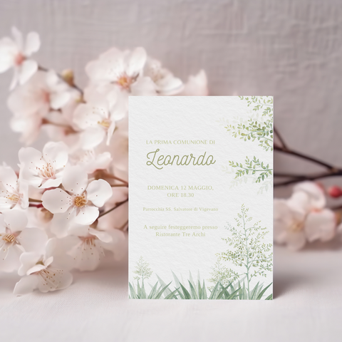 Invito personalizzato per Prima Comunione, Cresima, Laurea