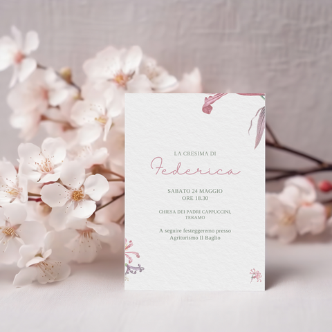 Invito personalizzato per Prima Comunione, Cresima, Laurea