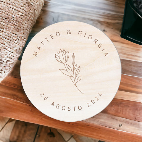 Calamite personalizzate in legno - Segnaposto o Bomboniere per Cerimonie