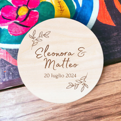 Calamite personalizzate in legno - Segnaposto o Bomboniere per Cerimonie