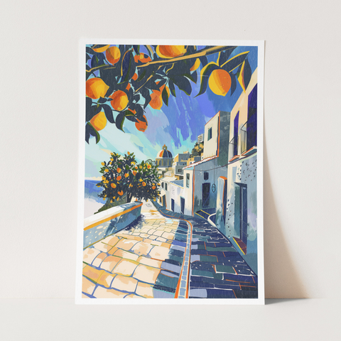 Stampa Talia  - Eolie -  Illustrazione 21 x 29,7