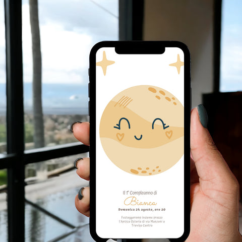 Invito digitale personalizzato per Battesimo, Compleanno
