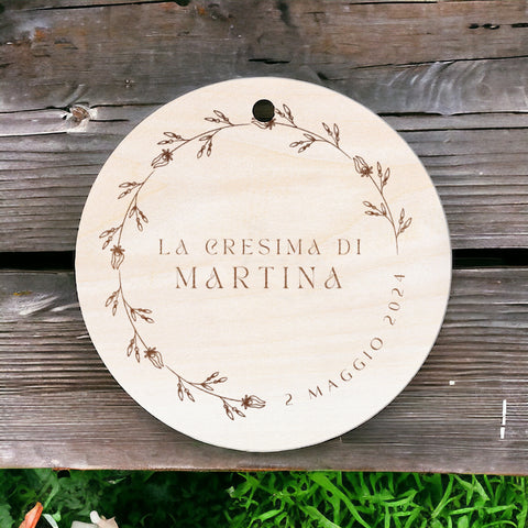 Tag personalizzati in legno per Bomboniere